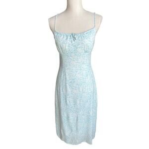 Rhythm blue paisley midi dress coastal beachy summer sundress cottagecore small